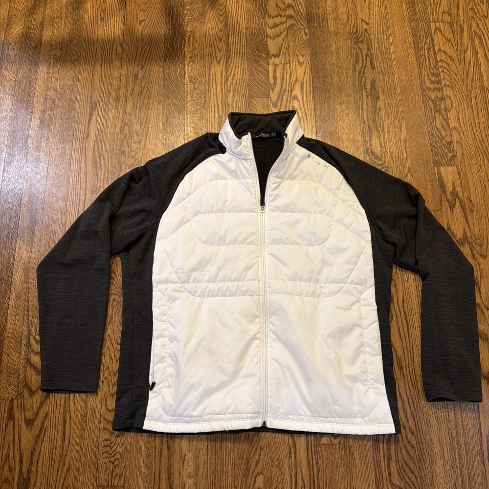 RLX Ralph Lauren $248 Golf Hybrid Luxury Wool Jacket Mock Neck White Black XXL